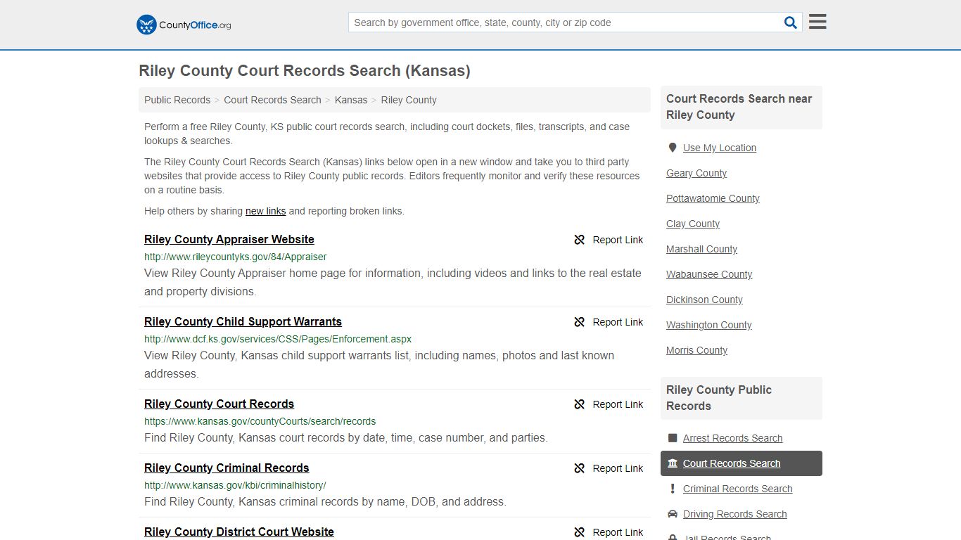 Court Records Search - Riley County, KS (Adoptions ...