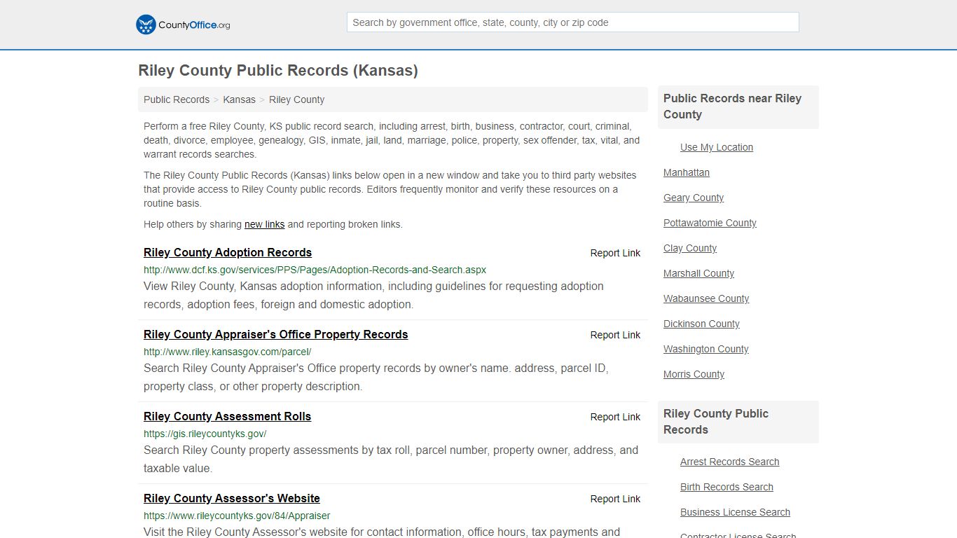 Public Records - Riley County, KS (Business, Criminal, GIS ...